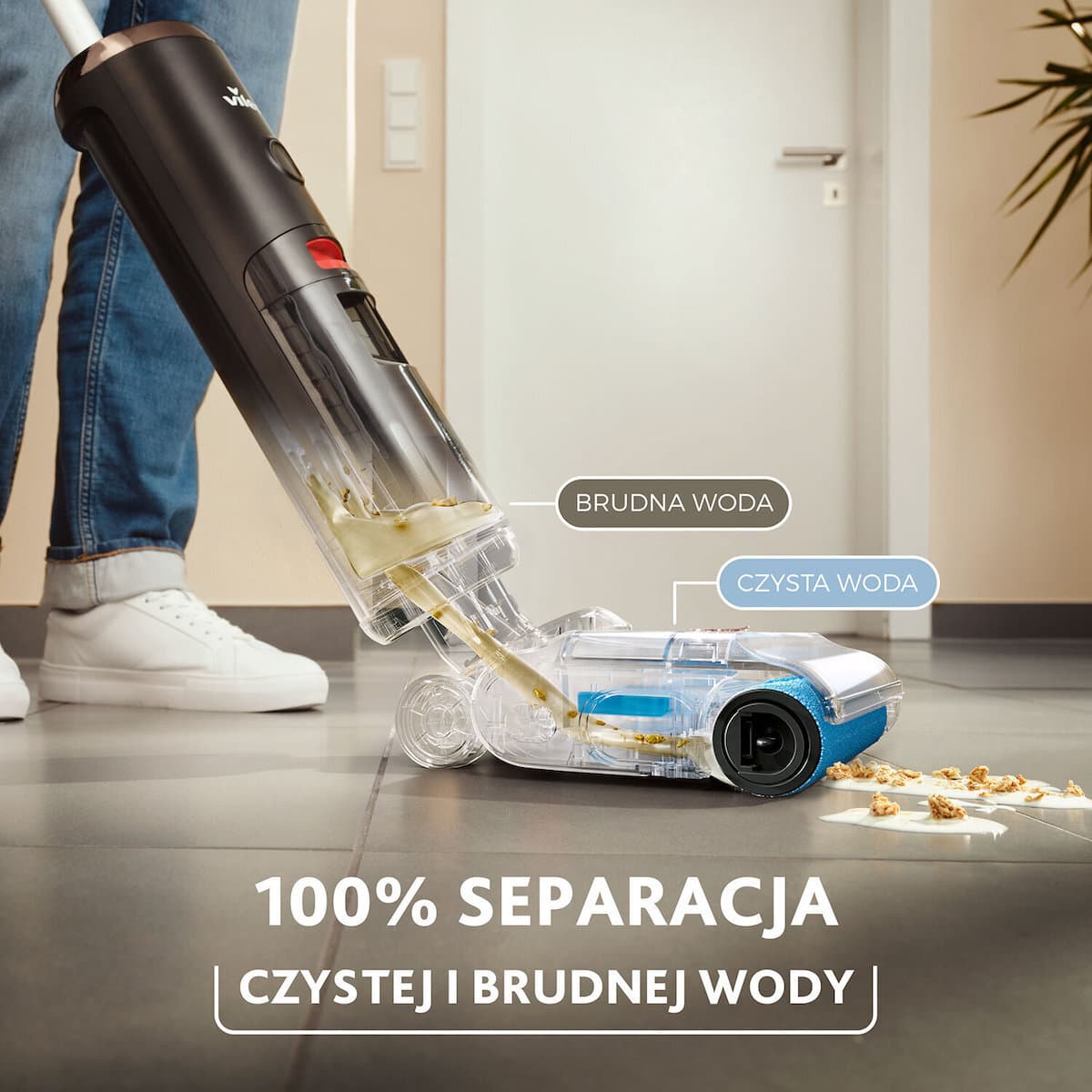 Vileda Pureclean S5 Plus Επαναφορτιζόμενη Σκούπα Stick 31V Μαύρη 9