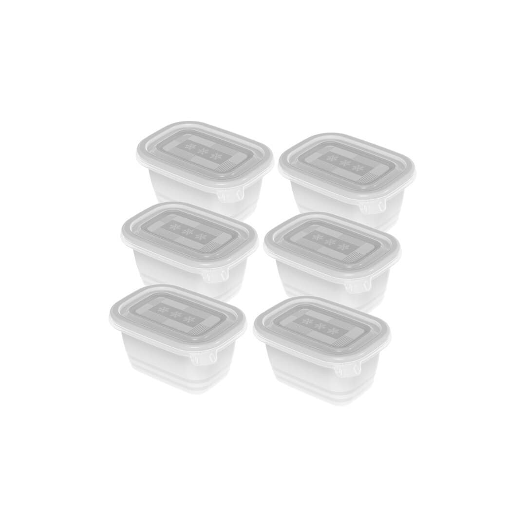 Rotho Babydesign Σετ Πλαστικά Δοχεία Φαγητού Διάφανα 7.5cm 1492826 6τμχ 2