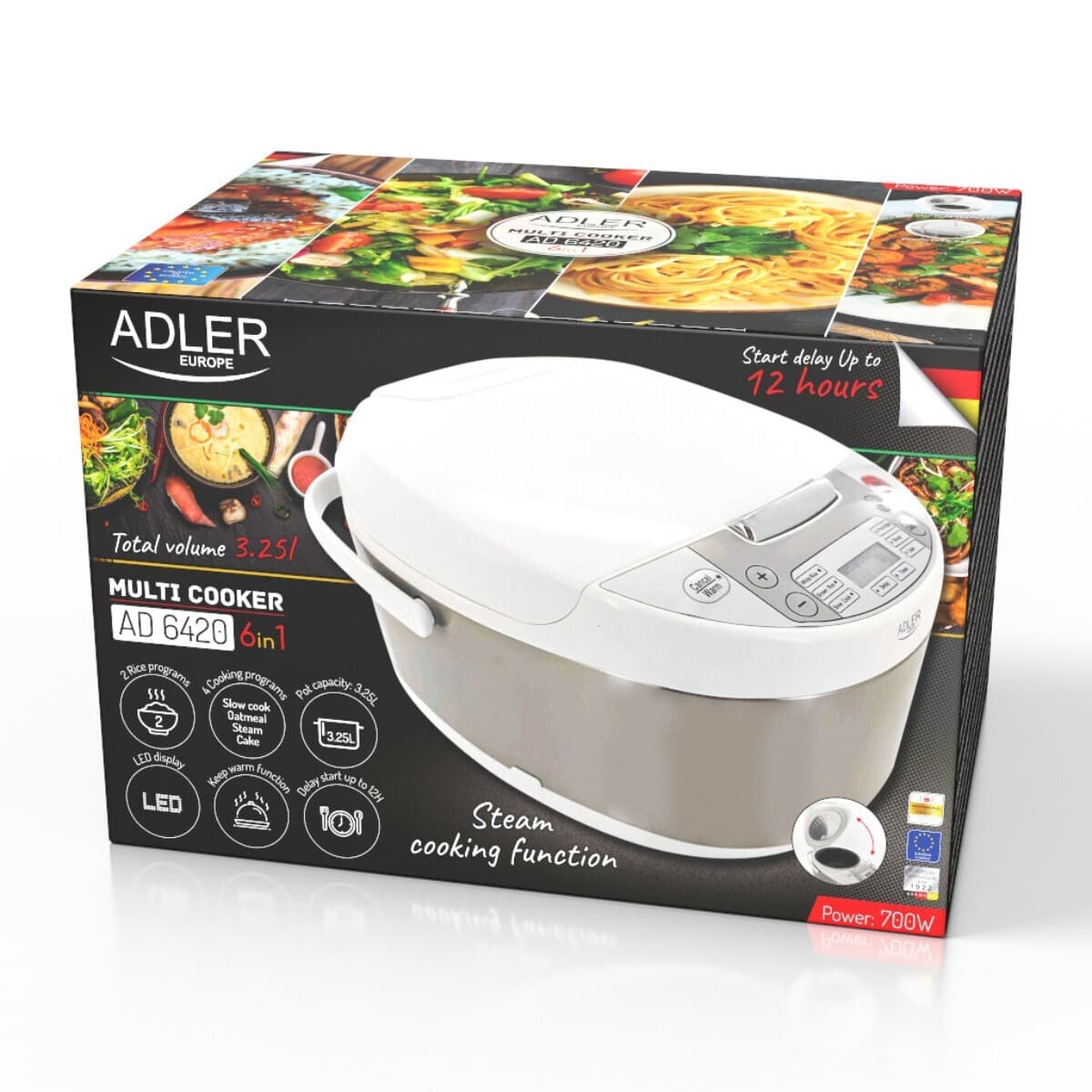 Adler AD 6420 Πολυμάγειρας 700W με Χωρητικότητα 3.25lt Λευκός 9