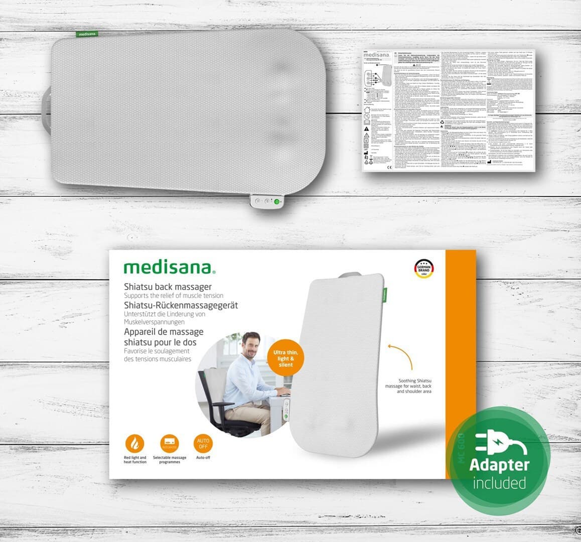 Medisana Mc 600 Συσκευή Μασάζ Shiatsu για το Σώμα Γκρι 4