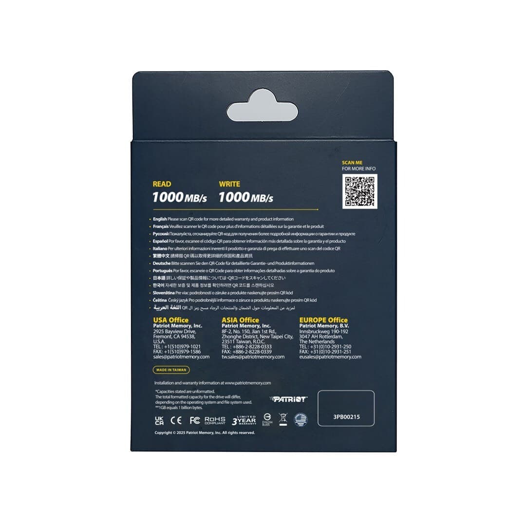 Patriot Transporter Lite USB-C 3.2 / Wi-Fi Εξωτερικός SSD 2TB 2.5" Μαύρο 2