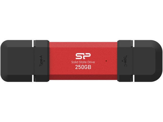 Silicon Power Ds72 250GB USB 3.2 SSD Stick με σύνδεση USB-A & USB-C Κόκκινο 4