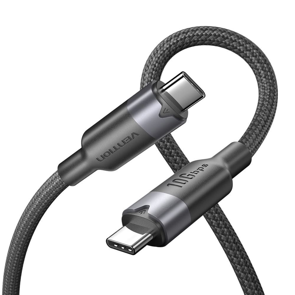 Vention It Cable Usb-c 3.2 Gen2 M-m 1.0m Braided Aluminum Black Trgbf 2