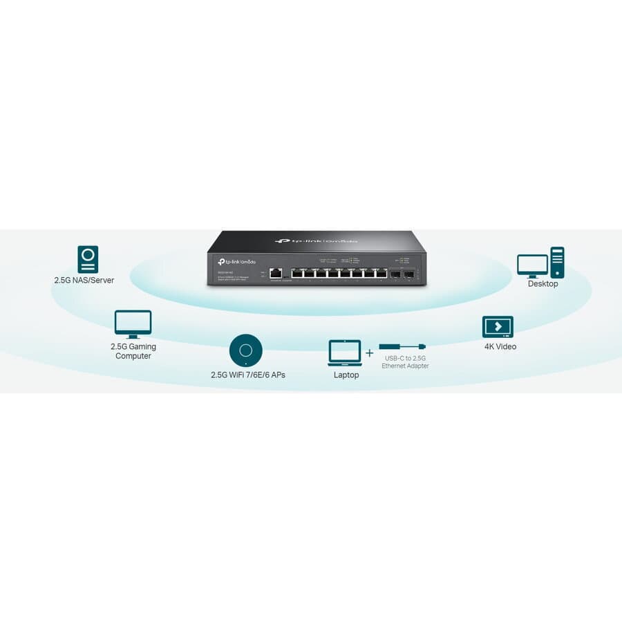 TP-LINK SG3210X-M2 v1 Managed L2 Switch με 8 Θύρες Ethernet και 2 SFP Θύρες 5