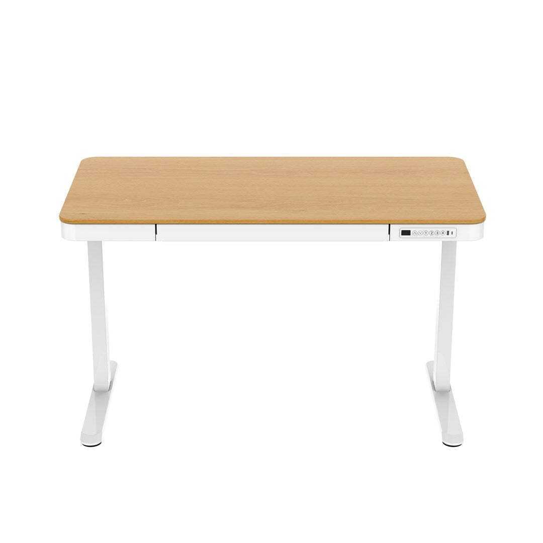 Ηλεκτρικό Γραφείο Ξύλινο White/oak με Μεταλλικά Πόδια & USB θύρες 140x70εκ. 8