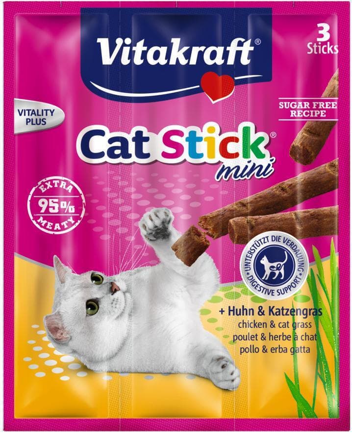 Vitakraft Cat Mini Λιχουδιές σε Stick με Κοτόπουλο για Ενήλικες Γάτες 3τμχ 200gr DLKVKAPRZ0007 2