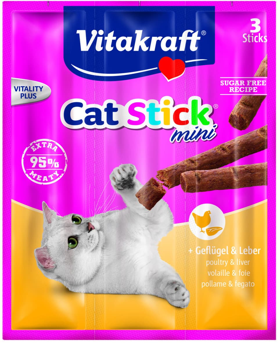 Vitakraft Cat Mini Λιχουδιές σε Stick με Συκώτι για Ενήλικες Γάτες 3τμχ 18gr DLKVKAPRZ0004 2