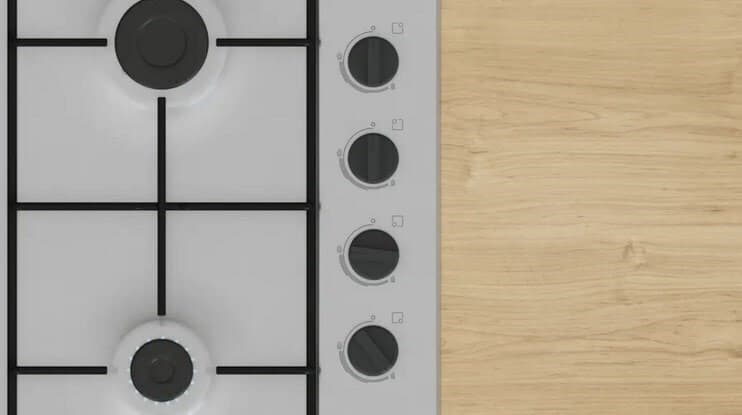 Bosch Serie 2 Εστία Φυσικού Αερίου Αυτόνομη 58x51.8εκ. Ασημί PBP6B5K80 4