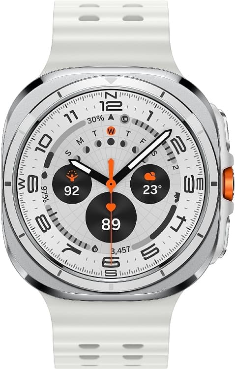 Samsung Galaxy Watch Ultra (2025) Titanium 47mm Αδιάβροχο με eSIM και Παλμογράφο (Λευκό)