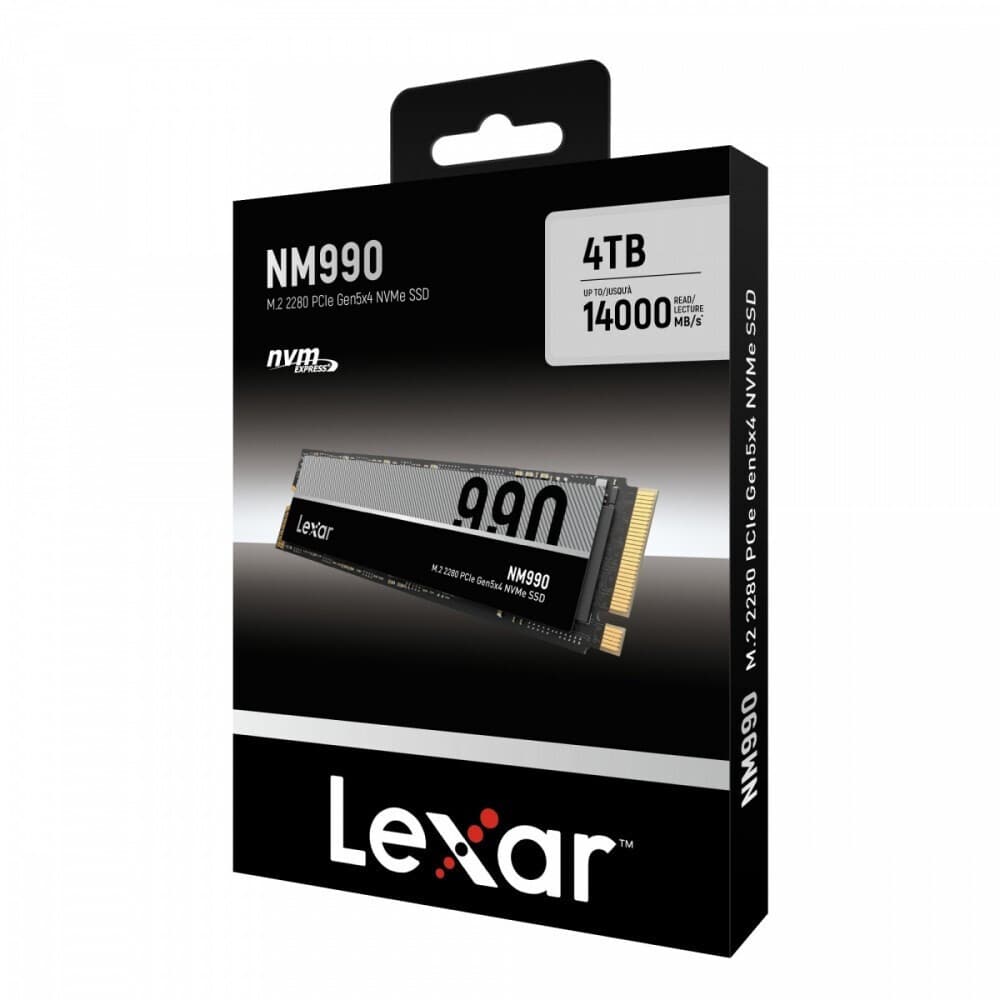 Lexar NM990 SSD 4.1TB τύπου M.2 με σύνδεση PCI Express 5.0 LNM990X004T-RNNNG 2
