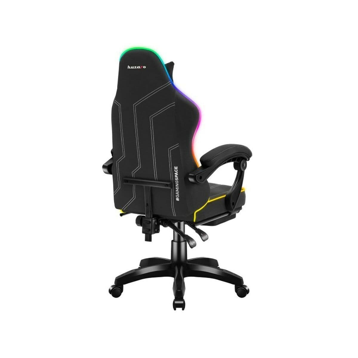 Huzaro HZ-FORCE 3.7 Καρέκλα Gaming Δερματίνης με RGB Φωτισμό Μαύρη 4