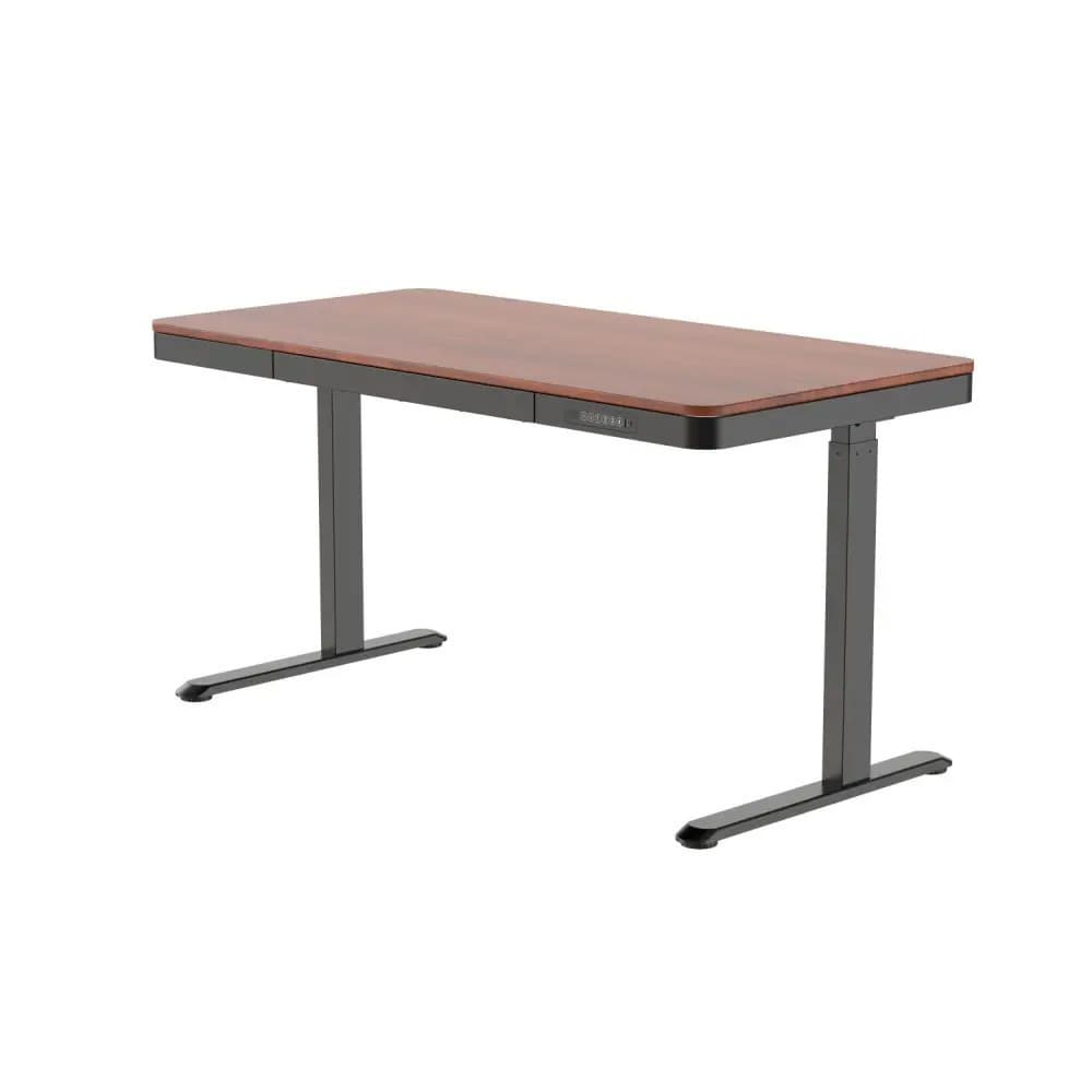 Ηλεκτρικό Γραφείο Ξύλινο Black/walnut με Μεταλλικά Πόδια & USB θύρες 140x70x50εκ. 8
