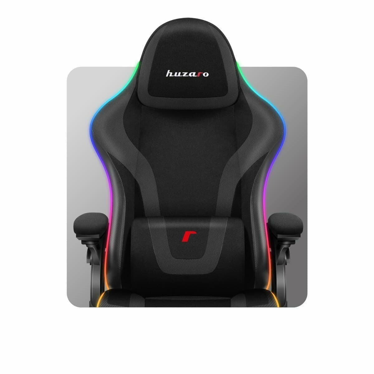 Huzaro Force 4.6 Καρέκλα Gaming με RGB Φωτισμό και Υποπόδιο Μαύρη 10