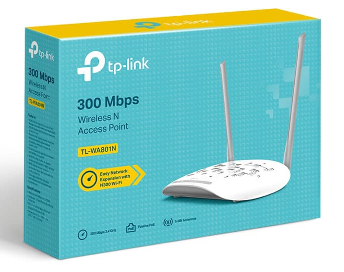 TP-LINK TL-WA801N v2 Access Point Wi‑Fi 4 Single Band (2.4GHz) 5