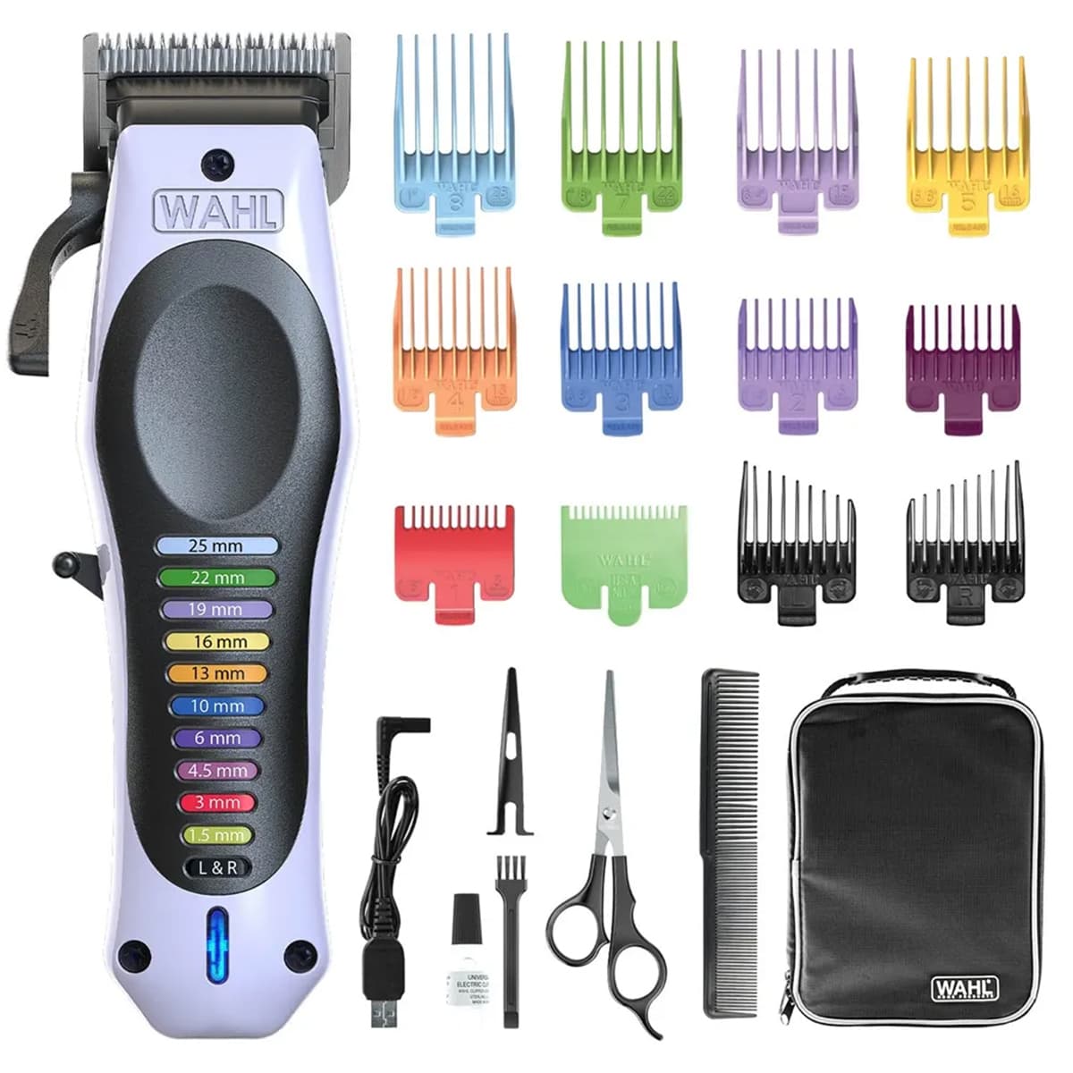Wahl Professional Color Pro® Lithium Σετ Επαναφορτιζόμενης Κουρευτικής Μηχανής Λευκό 3