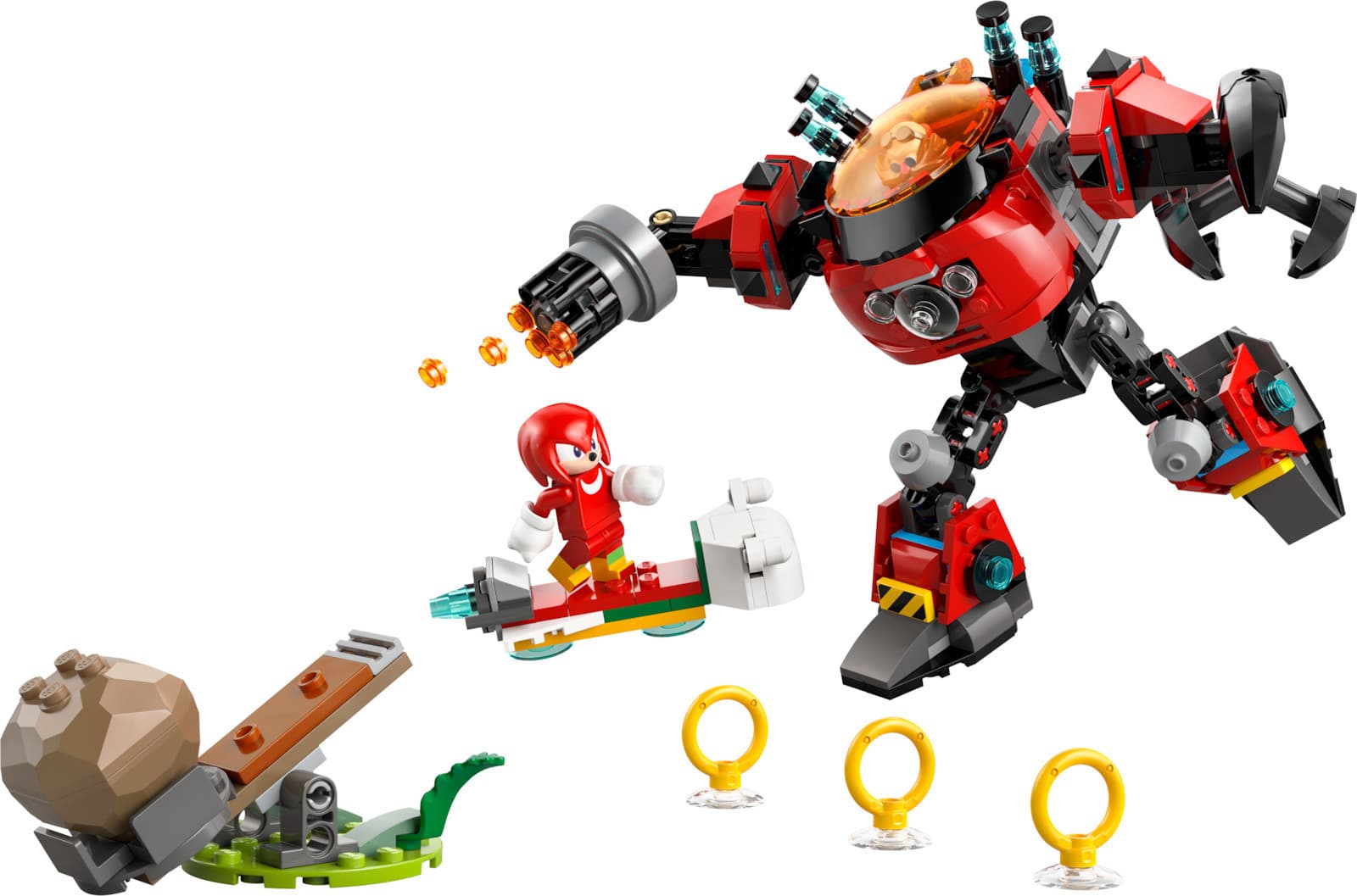LEGO Τουβλάκια Sonic Knuckles vs Dr. Eggman Egg Crusher Mech για 8+ Ετών 350τμχ 77005 2