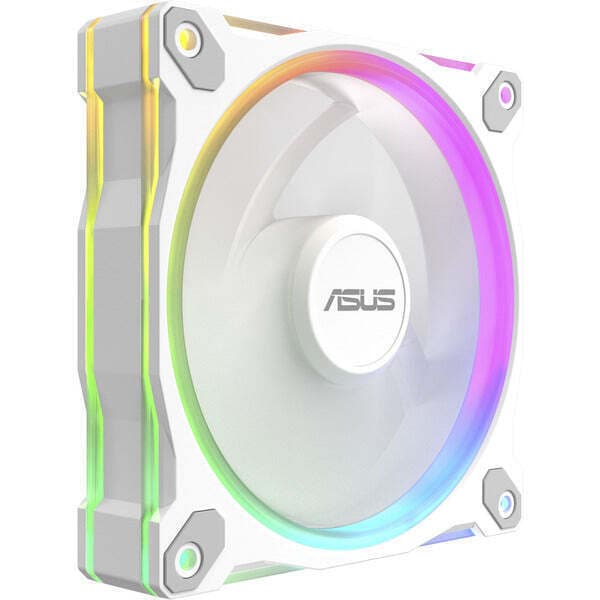 Asus Prime MR120 Reverse Blade Case Fan (1600rpm / 58cfm) με ARGB Φωτισμό και Σύνδεση 4-Pin PWM Λευκό 2