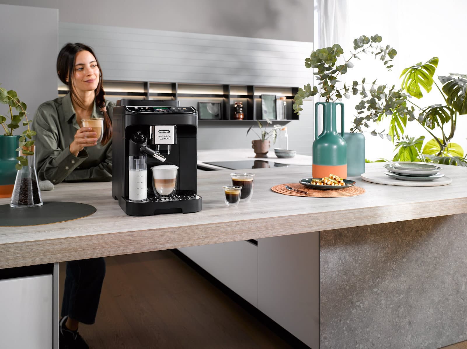 De'Longhi Magnifica Evo Next Αυτόματη Μηχανή Espresso 1450W Πίεσης 15bar για Cappuccino με Μύλο Άλεσης Καφέ ECAM310.60.B 4