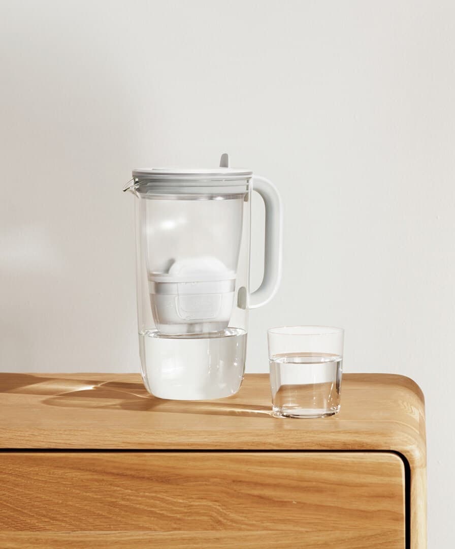 Brita Glass Κανάτα Σερβιρίσματος Πλαστική Grey με Φίλτρο 2500ml 8