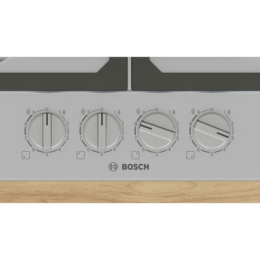 Bosch Serie 6 Εστία Φυσικού Αερίου Αυτόνομη 58.2x52εκ. Ασημί PCH6A5I90 5