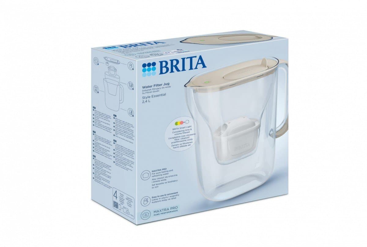 Brita Style Essential Κανάτα Σερβιρίσματος Πλαστική Sand με Φίλτρο 2400ml 4