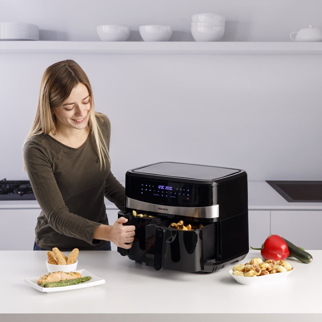 Taurus AF2600D Air Fryer με Διπλό Αποσπώμενο Κάδο 9lt Μαύρο 8
