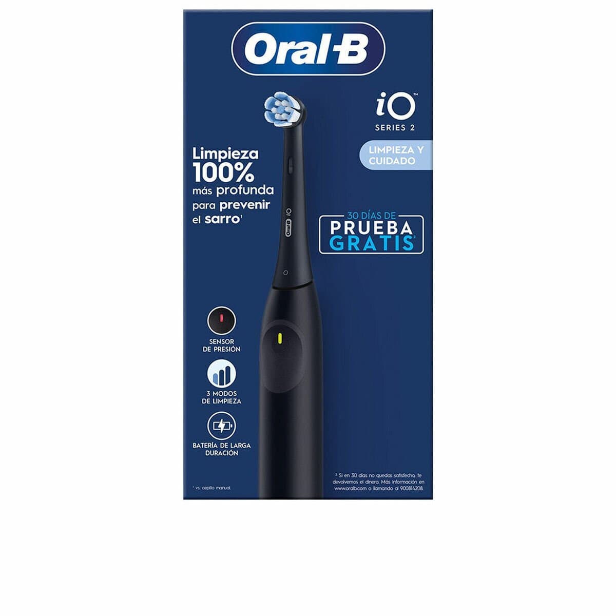Oral-B Io 2 Ηλεκτρική Οδοντόβουρτσα με Αισθητήρα Πίεσης Μαύρη