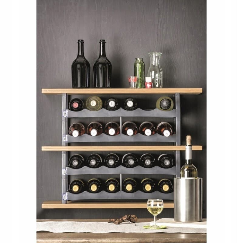 Rotho Vario Tabletop Wine Rack 6 Bottle S Grey 7