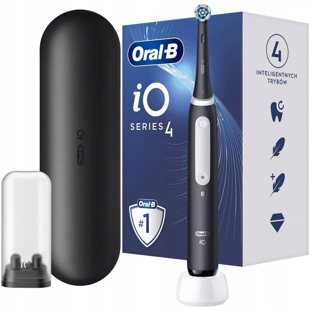 Oral-B iO Series 4 Ηλεκτρική Οδοντόβουρτσα με Χρονομετρητή, Αισθητήρα Πίεσης και Θήκη Ταξιδίου Matt Black 9