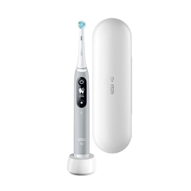 Oral-B iO Series 6 Ηλεκτρική Οδοντόβουρτσα με Αισθητήρα Πίεσης και Θήκη Ταξιδίου Grey Opal 12
