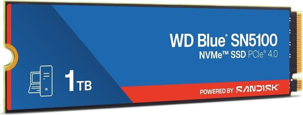Western Digital Blue SSD 1TB τύπου PCle Card με σύνδεση PCI Express 4.0 WDS100T5B0E 2