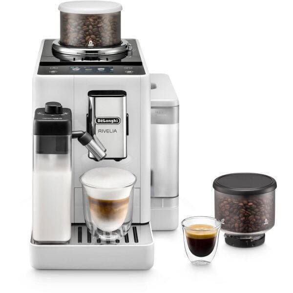 De'Longhi Rivelia Αυτόματη Μηχανή Espresso 1450W Πίεσης 19bar για Cappuccino με Μύλο Άλεσης Λευκή EXAM440.55.W 9
