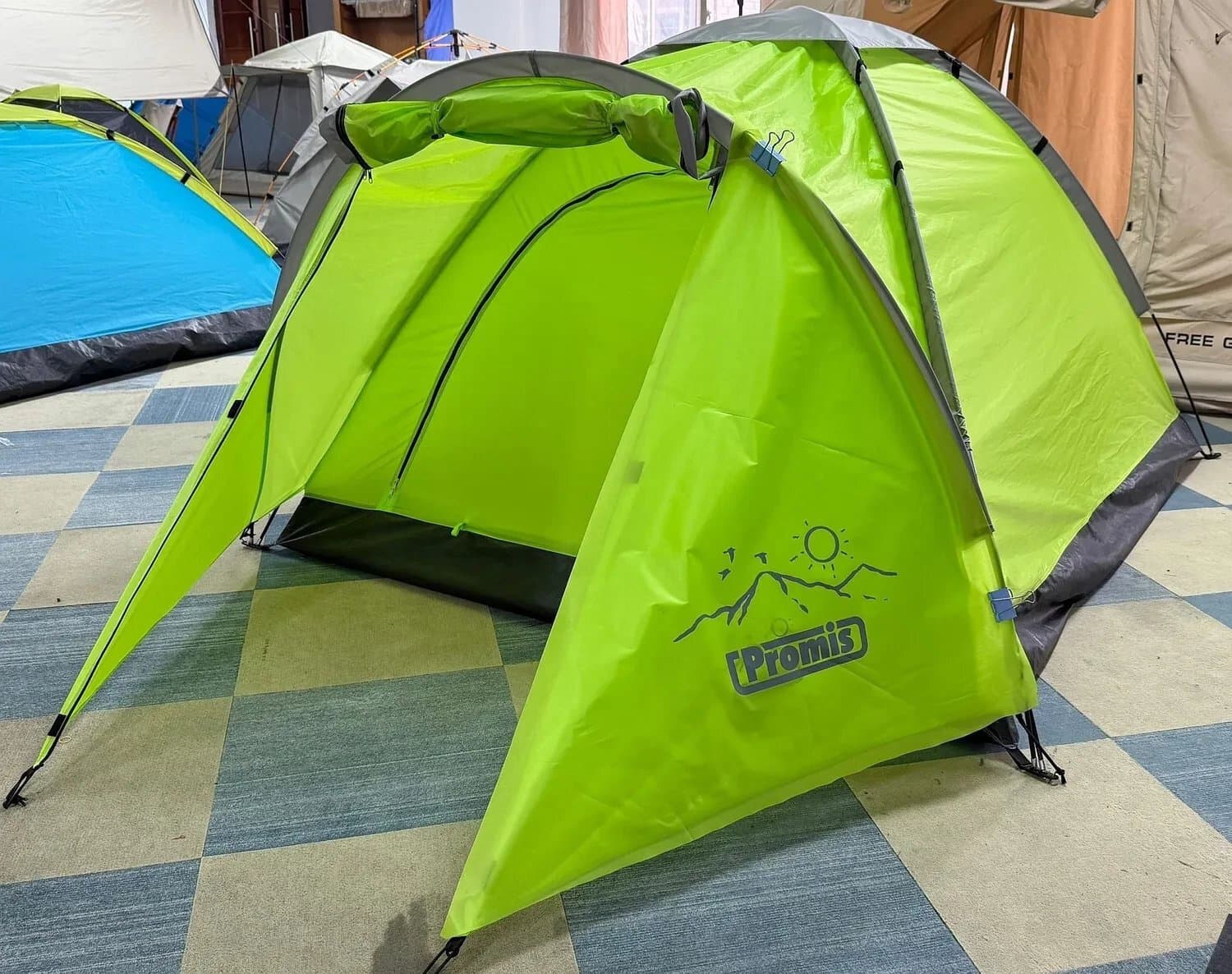 Promis Alpenair Pro Σκηνή Camping Igloo Πράσινη με Διπλό Πανί 3 Εποχών για 3 Άτομα 180x210x120εκ. 10