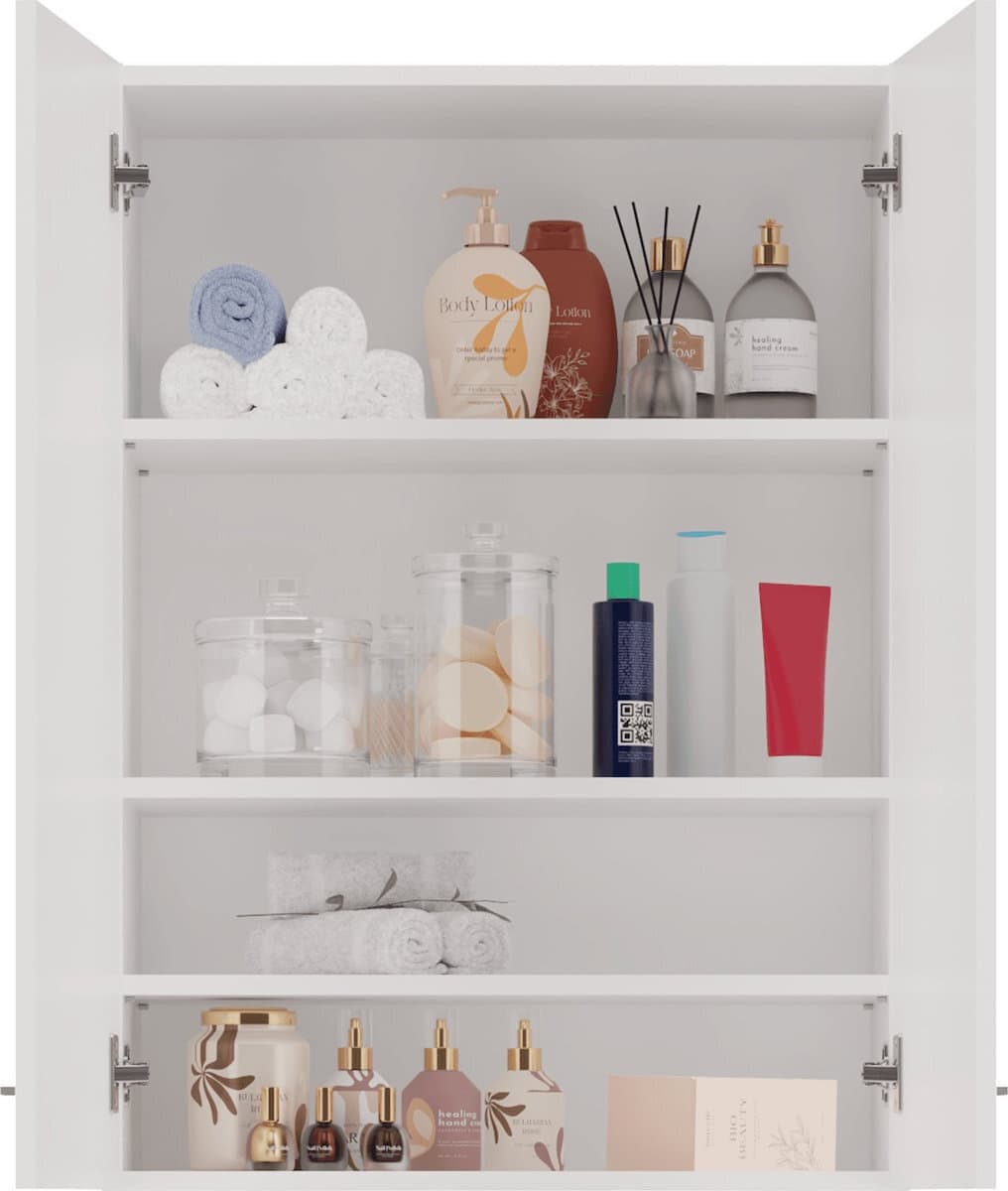 Topeshop Pola Ντουλάπι Μπάνιου 64x30x90cm Λευκό 4
