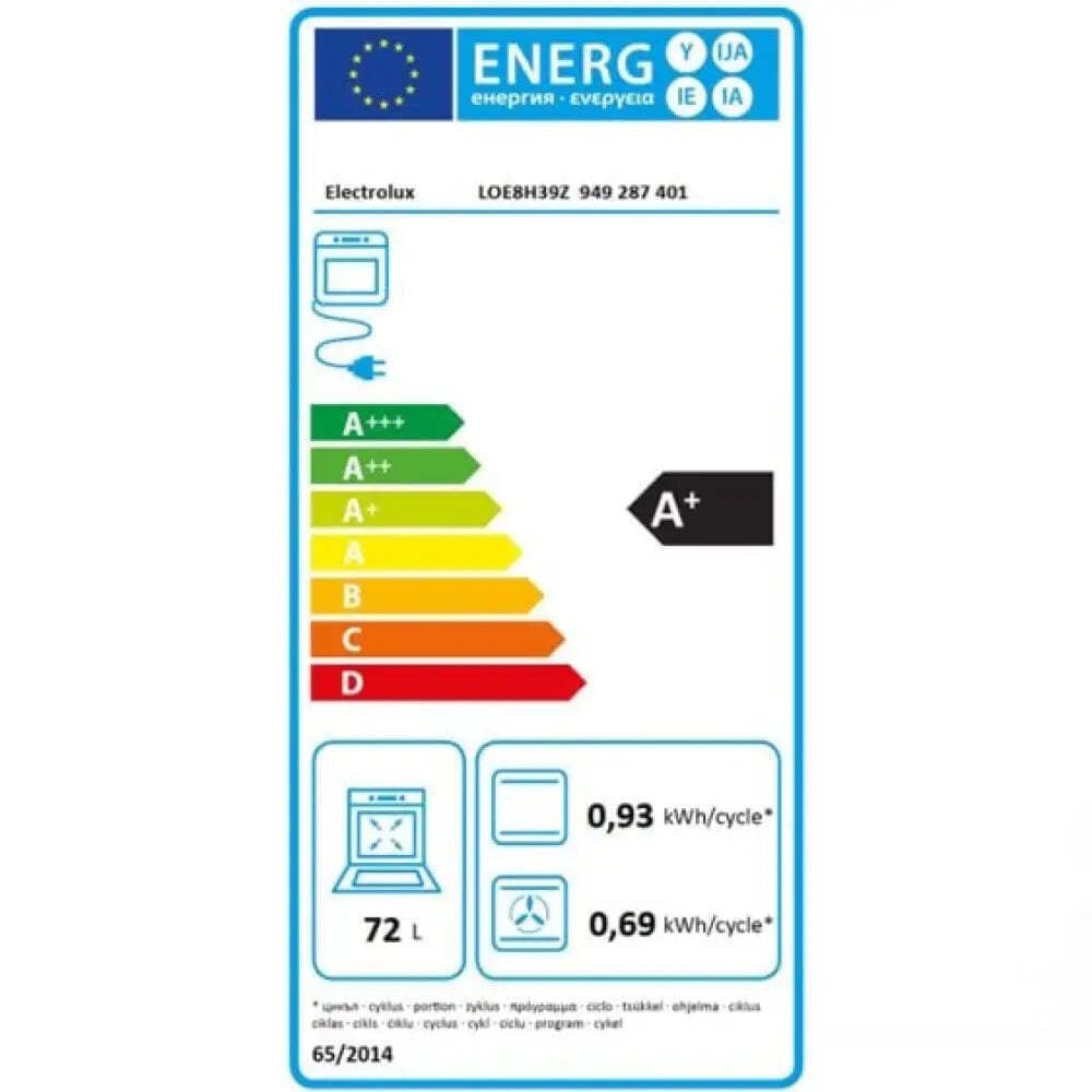 Electrolux LOE8H39Z Φούρνος άνω Πάγκου 72lt Π59.4εκ. Μαύρος 5