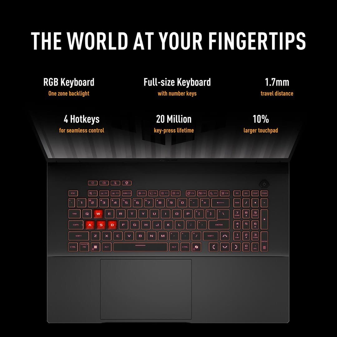 Asus TUF Gaming A18 FA808UM-S9058 18" QHD+ 144Hz (Ryzen 7-260/16GB/512GB SSD/GeForce RTX 5060/No OS) (US Keyboard) 5