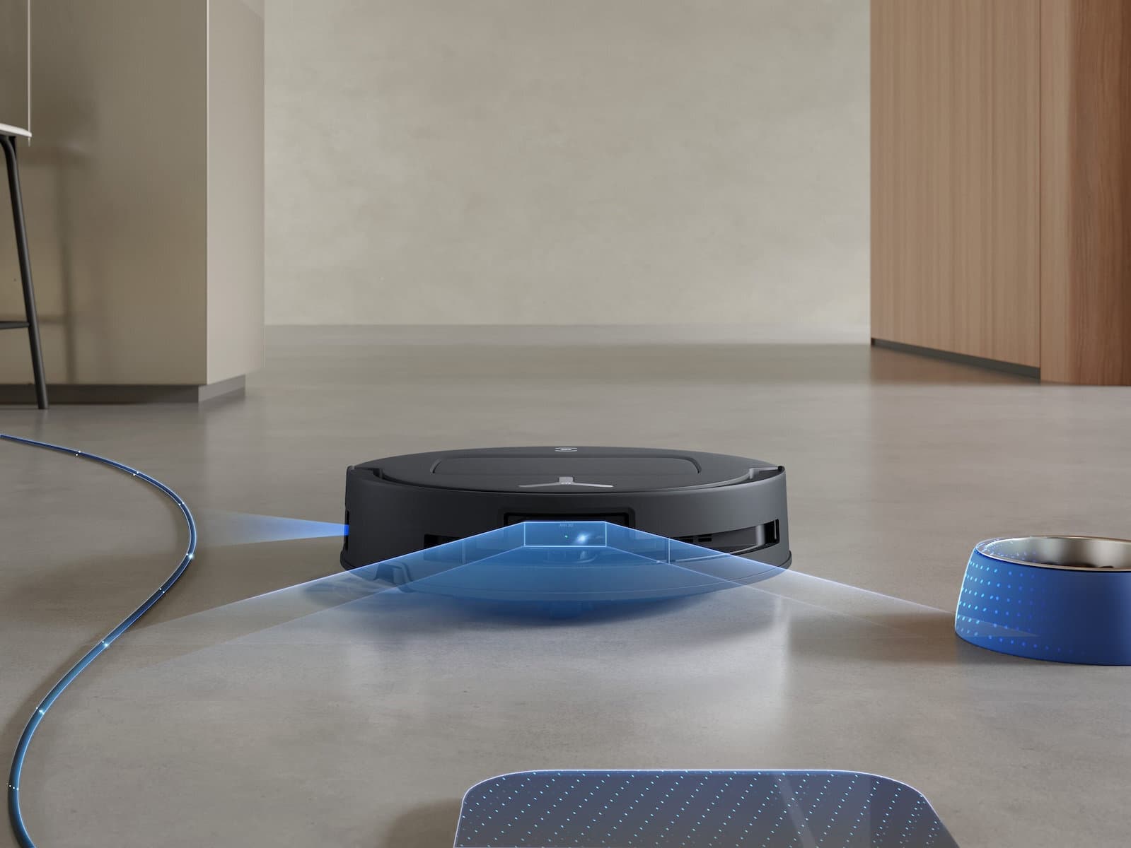 Ecovacs DEEBOT T80 Omni Σκούπα Ρομπότ με Χαρτογράφηση Laser & Απορρόφηση 18000Pa Μαύρη 4