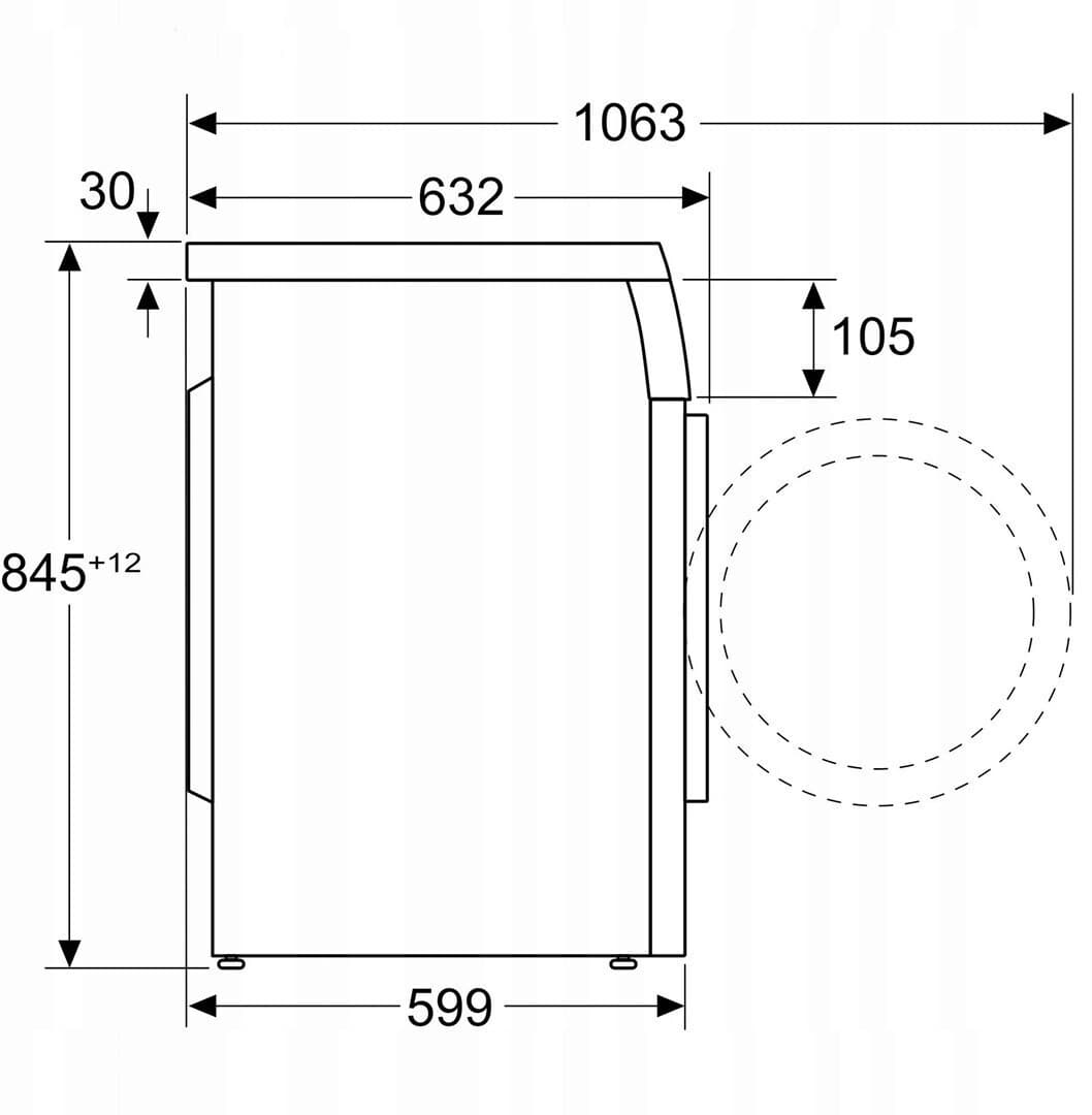 Bosch Πλυντήριο Ρούχων 9kg 1400 Στροφών Inox WUU28T10PL 8