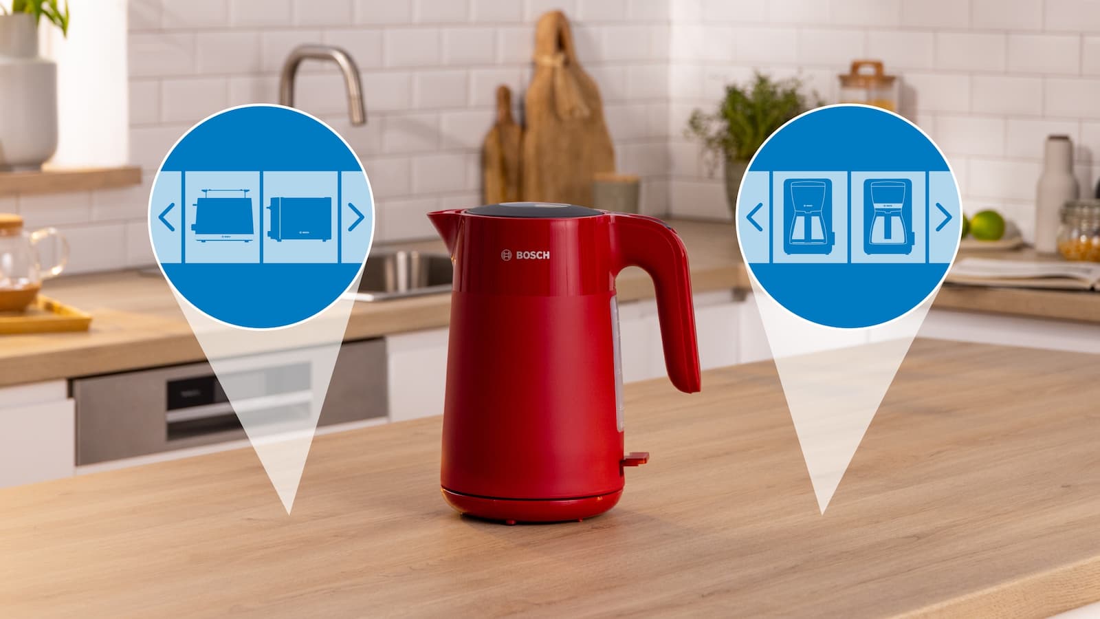 Bosch Mymoment Βραστήρας 1.7lt 2400W Κόκκινος 10