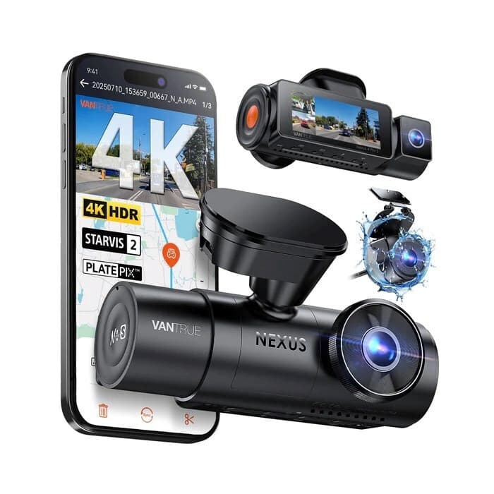 Vantrue Κάμερα DVR Αυτοκινήτου 4K με Οθόνη 3.19" Wi-Fi, GPS