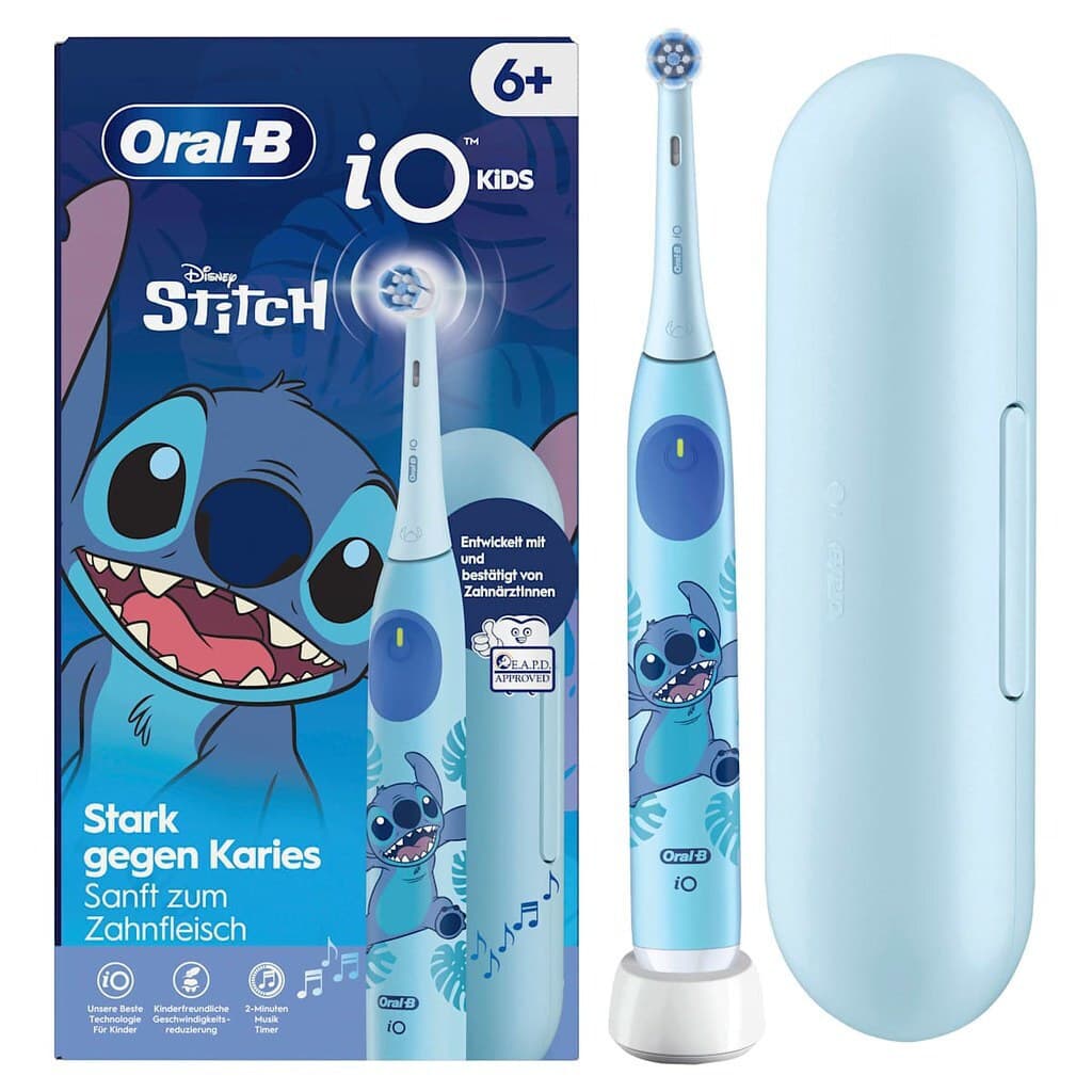 Oral-B iO Kids Παιδική Ηλεκτρική Οδοντόβουρτσα με Χρονόμετρο για 6+ Χρονών Stitch με Θήκη Ταξιδίου