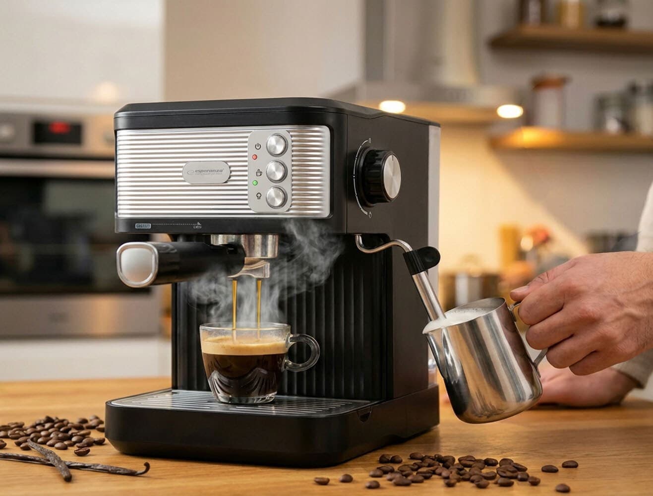 Esperanza Μηχανή Espresso Ασημί EKC011 7