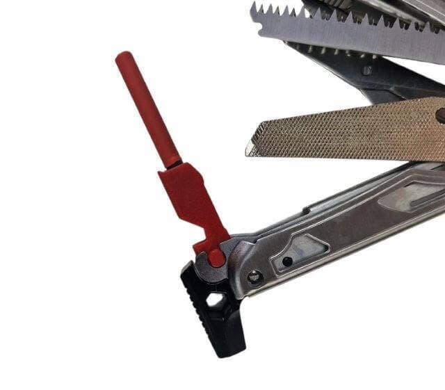 Azymut Giewon Fs Fire Starter 19 Narzędzi Krzesiwo + Gwizdek + Kabura Do Pasa Πολυεργαλείο Μαύρο H2038A 7