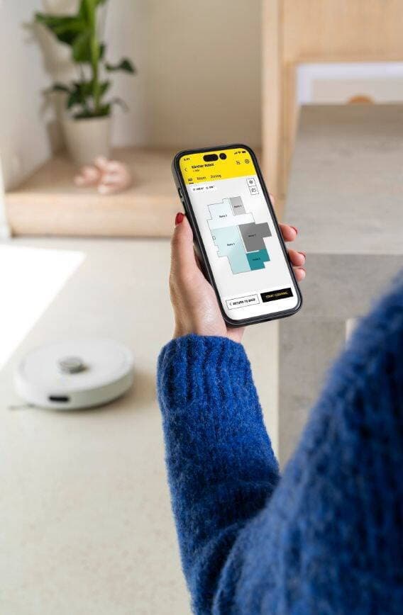 Karcher RVC 3 Σκούπα Ρομπότ με Χαρτογράφηση Laser & Απορρόφηση 15000Pa Λευκή 9