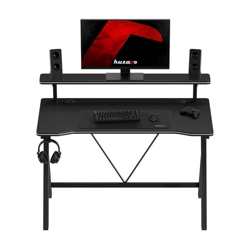Γραφείο Gaming Hero 1.9 Ξύλινο Black 120x60εκ. HZ-HERO1.9BLACK 2