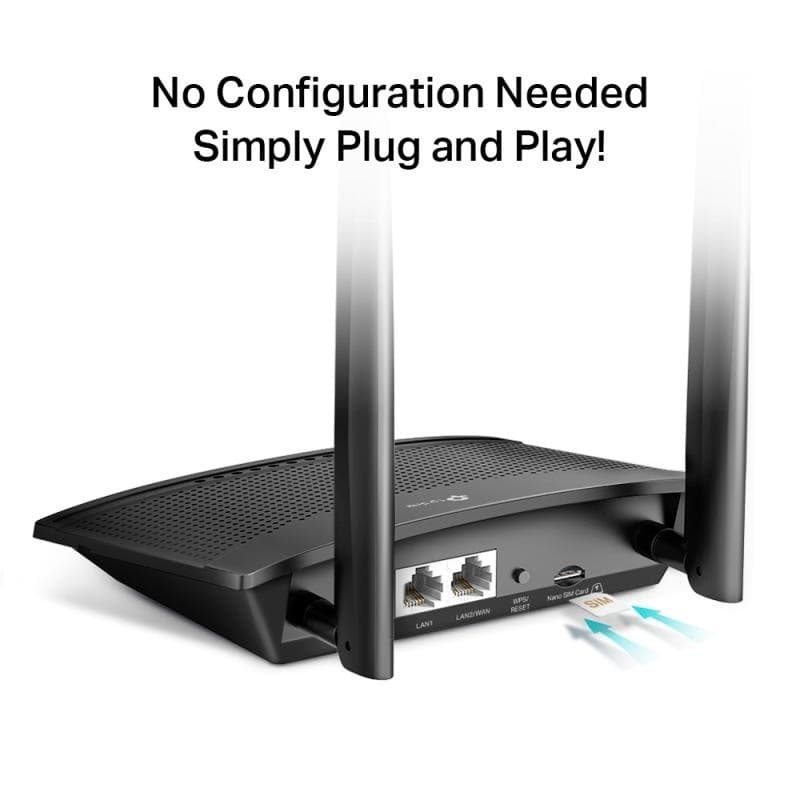 TP-LINK TL-MR100 v3 Ασύρματο 4G Router Wi‑Fi 4 με 2 Θύρες 4