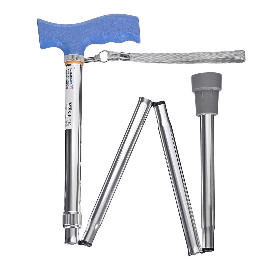 Μπαστούνι Περιπάτου Folding Walking Stick Actionmed Silver 6