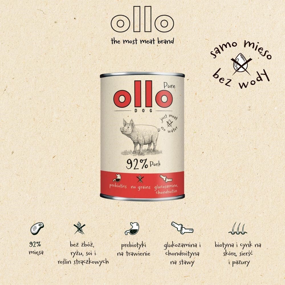 Dog Food Υγρή Τροφή Σκύλων με Χοιρινό χωρίς Σιτηρά 850gr 7
