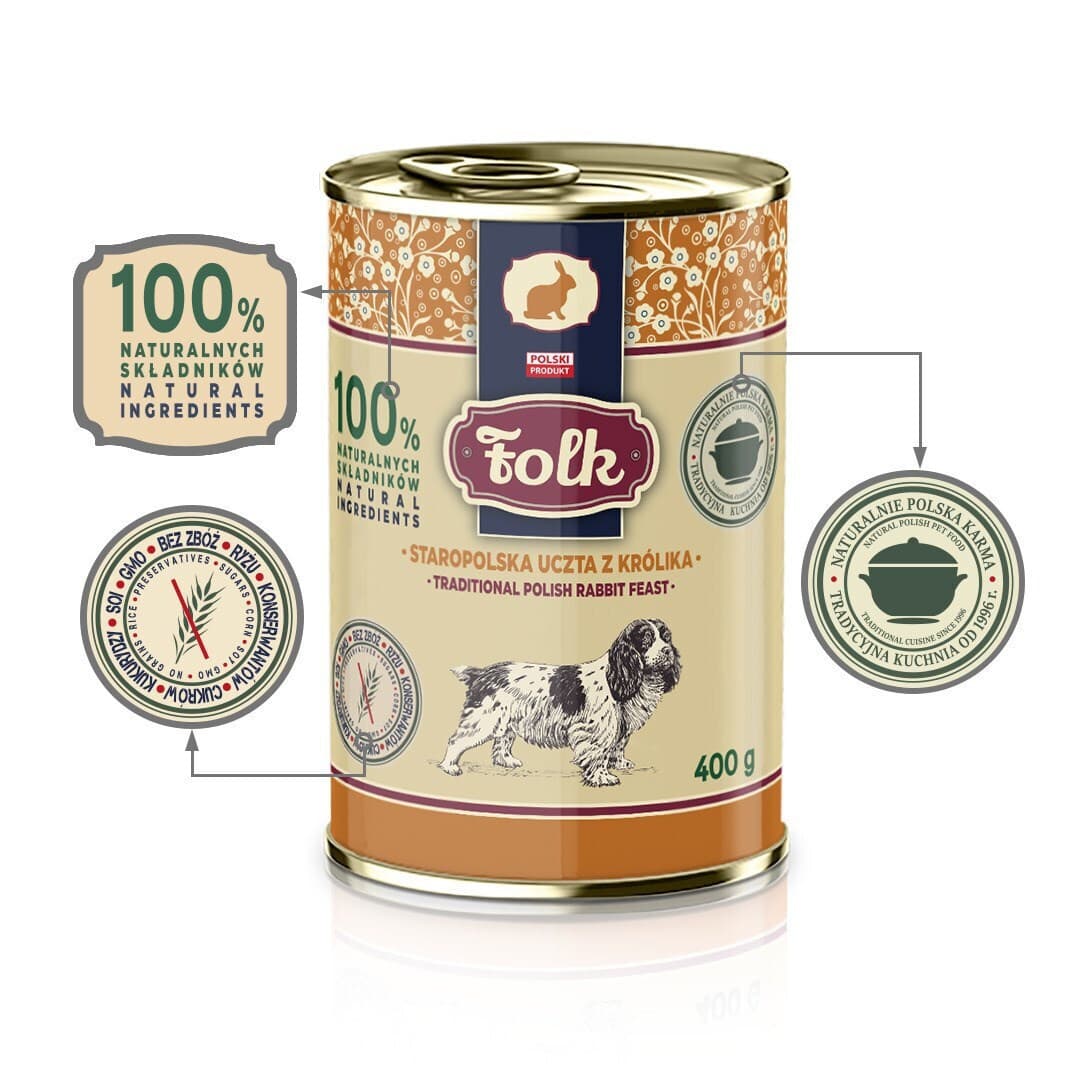 Dog Food Υγρή Τροφή Σκύλων με Κουνέλι χωρίς Σιτηρά 400gr 3