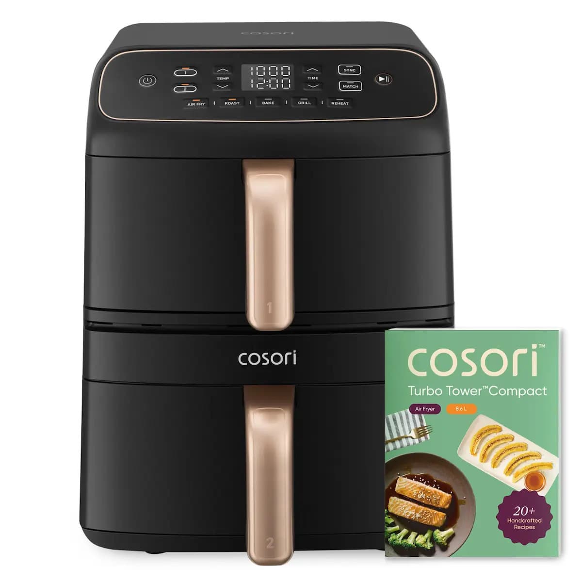 Cosori Air Fryer με Διπλό Αποσπώμενο Κάδο 8.6lt Μαύρο 1391504 7